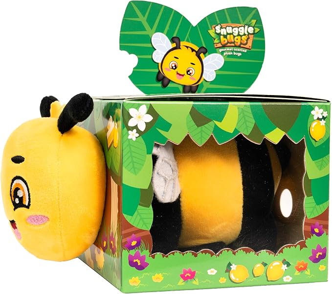 Scentco Snuggle Bugs (Bumble Bee)- Lemon Meringue Pie Scented Plush Toy - Gifts for Kids, Gift Guide, Aromatherapy