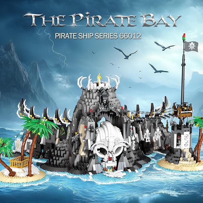 Medieval Pirate Bay Building Set for Adults, Medieval Castle Modular Buildings 66012, Stunning Display Piece for Home Decor, Gifts for Collectors and Pirate Bay Enthusiasts 14+ (2650 PCS)