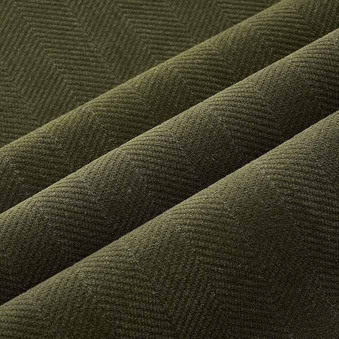 MIULEE Pack of 2 Olive Green Euro Shams Chenille Pillow Covers 26x26 Inch | Decorative Soft Couch Throw Pillows,Farmhouse Cushion Covers,Elegant Design for Sofa,Bed,Living Room,Summer Decor