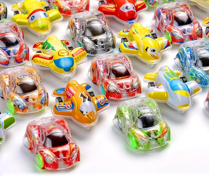 Buauty 100 Pcs Toy Cars Mini Pull Back Cars, Party Favors for Kids, Small Racing Car Carnival Prizes Classroom Rewards, Pinata Stocking Goodie Bag Stuffers Birthday Toys for Toddler Girls Boys
