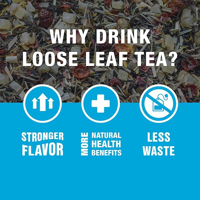 Tiesta Tea - Cantaloupe Cascade Tea, Loose Leaf, Fresh Melon White Tea, Premium Low Caffeine Tea Blend, Make Hot or Iced & Up to 200 Cups, 16 oz Resealable Bulk Pouch
