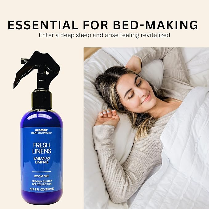Aromar Essential Room Mist and Fabric Spray with Natural Freshener Aromatherapy for a Fresh and Rejuvenated Home 8 oz White Gardenia