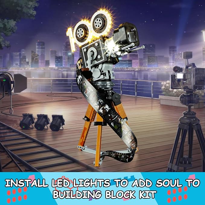 LED Light Kit for Lego 43230 Walt Disney Tribute Camera Set, Compatible with Lego 43230 Building Blocks Model(Not Include Blocks Set)