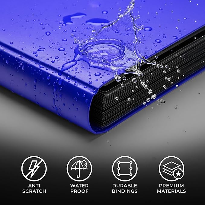 CardGuard Trading Card Binder Pro-Folio – 9 Pocket Binder - Side-Loading Album, Durable & Acid-Free Storage for Pokémon, YuGiOh, MTG, TCG, Game & Sports Cards, Blue