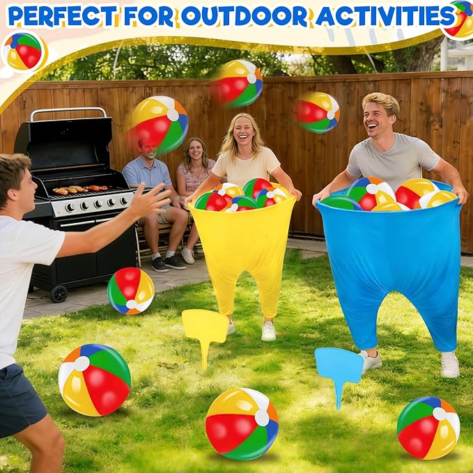 Granny Pants Yard Game, Granny Pants Party Game with Oversized Pants Bouncy Balls Ground Stakes Storage Bag and Air Pumps, Outdoor Tossing Games for Adults Family Carnival Party Reunion Gathering