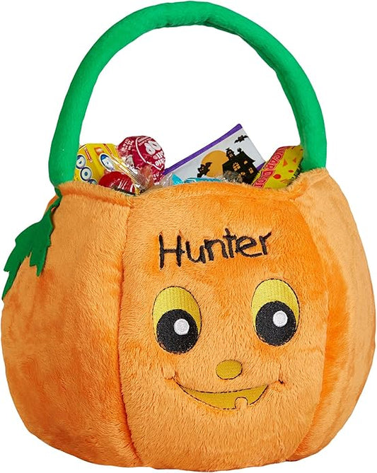 Personalization Universe Pumpkin Pal Embroidered Plush Trick or Treat Bag