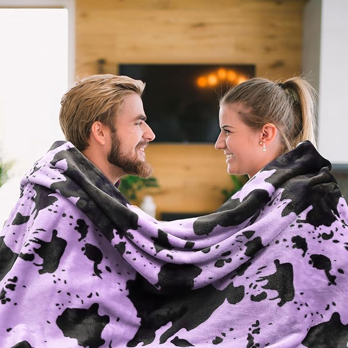 Queen Size Fleece Blanket, Warm Fuzzy Soft Cozy Oversized Bed & Couch Blanket Throw for Adults & Couples, All Season Home Decor, 90x90 inches