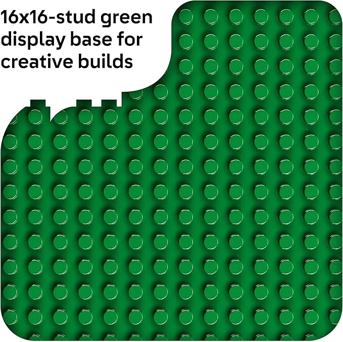 LEGO DUPLO Green Building Plate - 16x16 Stud Learning and Educational Building Toy for Toddlers, Preschool, Boys and Girls, Ages 1.5+ - Gift Ideas for Birthdays - 10460