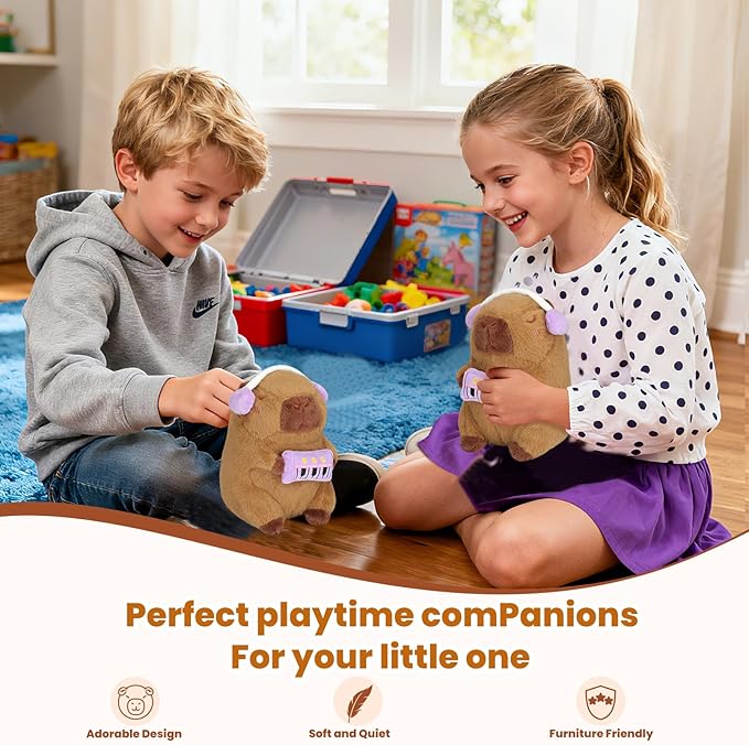Cute Capybara Plush Toy, 8 Inch Capybara Stuffed Animal Kawaii Doll Pillow Gifts for Boys Girls