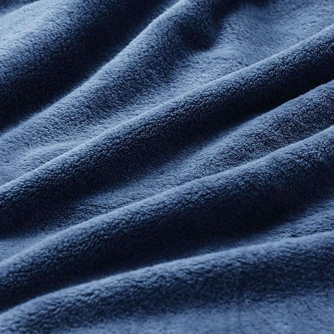 BEDELITE Fleece Blanket Soft Plush King Size Bed Blanket Navy 108"x90" | Ultra Soft Fleece, Plush Microfiber, Lightweight Warmth, All Season Comfort, Fade Resistant, Machine Washable