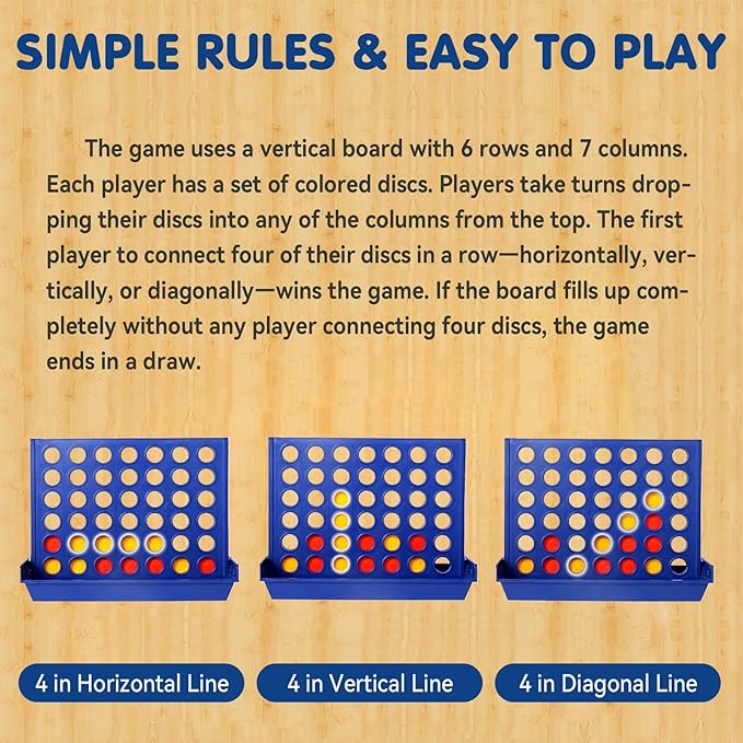 Pup Go Travel Sized Classic 4 in a Row Game for Kids Ages 3-8, Mini Match 4 Game, Portable Travel Games for Car Plane, Fun Strategy Toy, Kids Travel Essentials for Camping & Family Trips 11x8x9cm