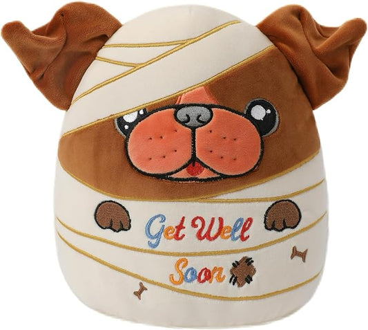 Get Well Soon Plush Dog – Injured Bulldog Stuffed Animal Adorable Bandages, Perfect Get Well Gift for Bulldog Lovers 9 Inch