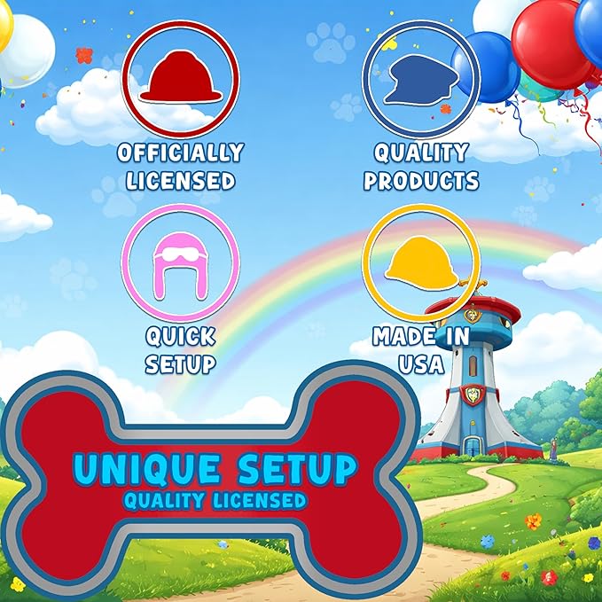 Unique Paw Patrol Girl Party Hats 16 Party Hats with Celebrate With Me Sticker | Kids Birthday Party Supplies