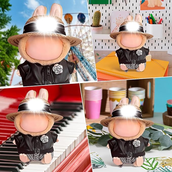 Clothes Fit for 17CM Doll, Fashion Doll Clothes Outfit Set Cute Theme Designer Toys Dress Accessories for Collector Fans Display (Black Straw Hat)