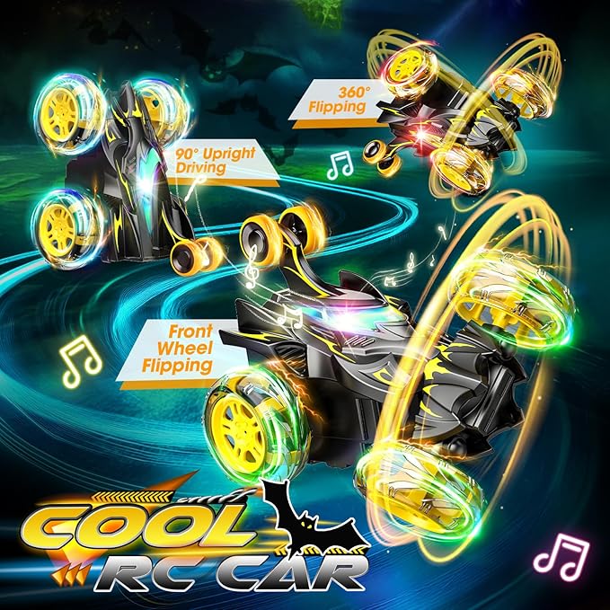 RC Cars Toys for Boys 3 4 5 6 7 8 9 10 Year Old, 360° Flip 4WD Remote Control Stunt Car Kids Toys Indoor Outdoor All Terrain RC Car Christmas Birthday Party Gifts for Kids Boys Age 3-5 4-6 5-7 6-8