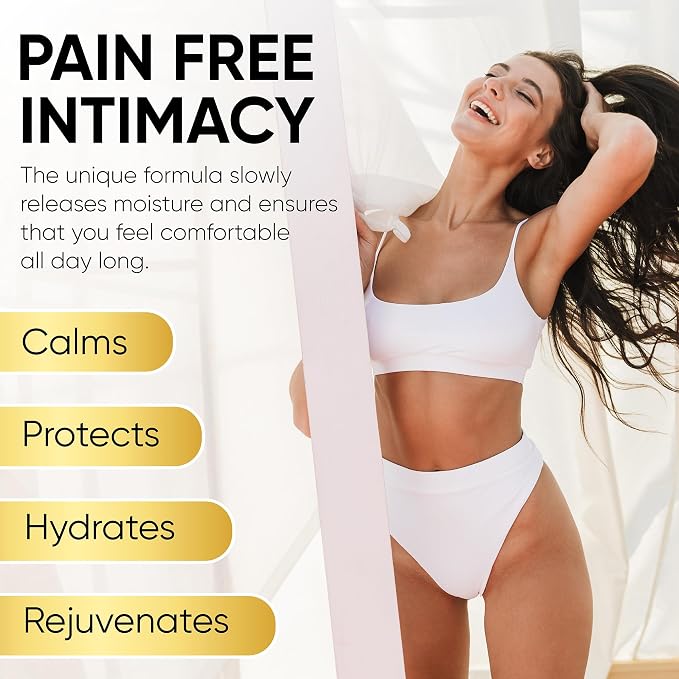 Isabel Fay Anti-itch Vaginal Moisturizer for sensitive skin. Non irritating. No hormones. Prevents and relieves dryness itching, pinching and burning.