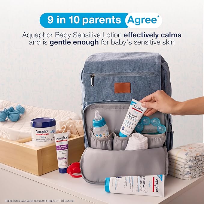 Aquaphor Baby Sensitive Lotion, Baby Lotion to Soothe and Moisturize Delicate Skin, 8 Oz