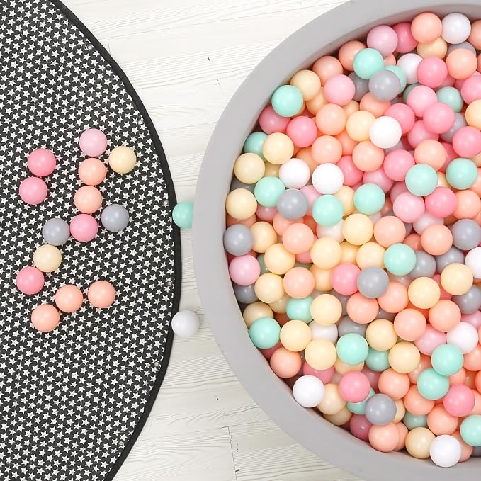 GOGOSO 100 Pit Balls Plastic Balls for Baby Toddlers GirlsToddlers for Playhouse, Baby Pool, Play Ball Fun Centers, for Babies, Kids, Toddlers, Phthalate Free BPA Free