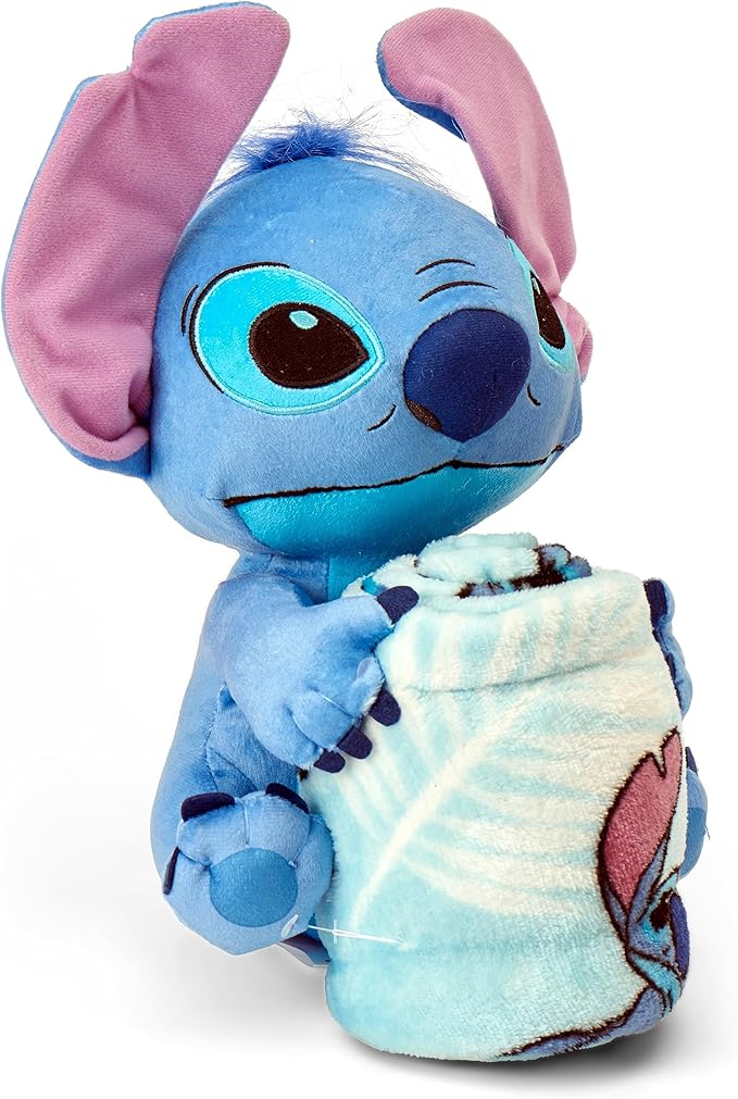 Northwest Lilo & Stitch Classic Palms Character Hugger Pillow & Silk Touch Throw Blanket Set, 40" x 50"