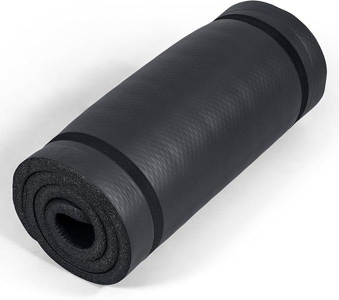 Tone Fitness 1-Inch Thick Yoga Mat | High-Density, Non-slip Exercise Mat with Carrying Strap for Yoga, Pilates, & Home Gym Workouts | Multiple Options