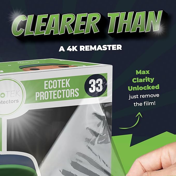 EcoTEK Protectors, 20-Pack Protective Cases Fits 4" Display Figures - Scratch-Resistant, Strong, Crystal Clear Acid-Safe Display Case for Action Figures, Toys, and Collectibles
