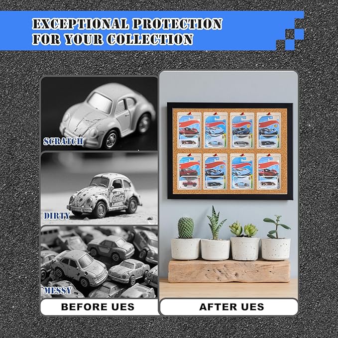 30 Pcs Protector Case Compatible with Hot Wheels Storage Display Case Model Car Display Cases for Hotwheels Case Die Cast Car Clamshell Protector Case Wall Mount