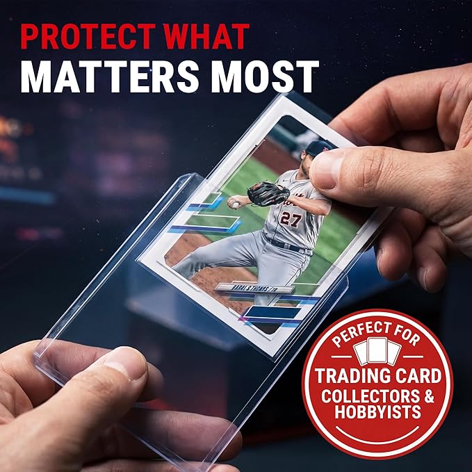 Ultra PRO 3" x 4" Clear Regular Toploaders for Cards with Card Sleeves Bundle Standard Size 200ct Trading Baseball Toploader Card Sleeve Protectors