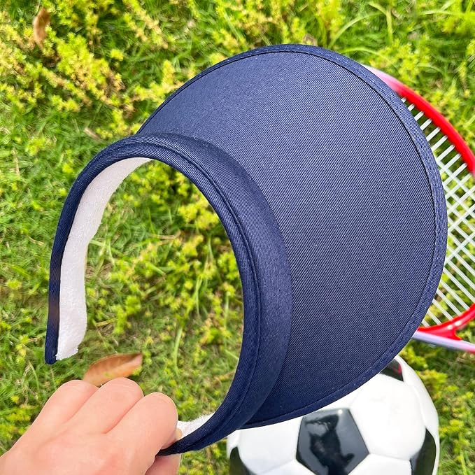 2 Pack Sun Visor Hats Women Men Clip On Wide Brim Visors Hat Outdoor Sports Golf Beach Travel Tennis Caps