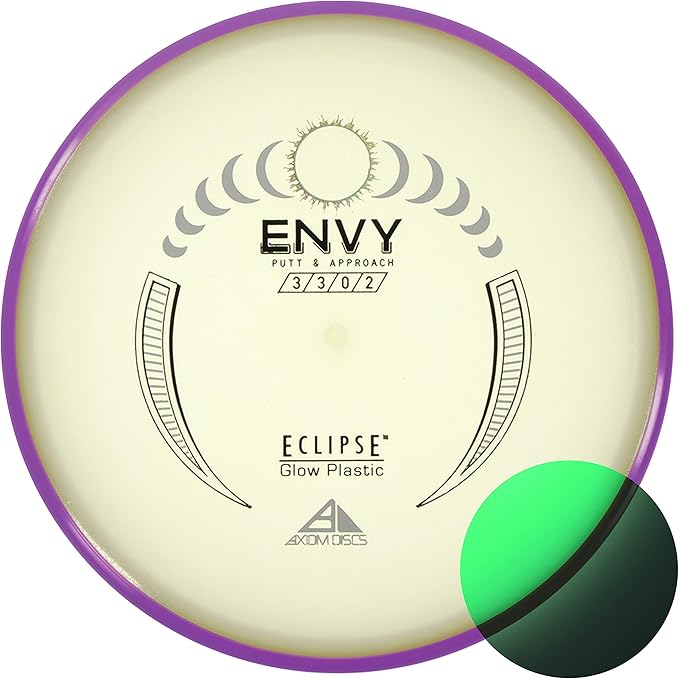 Axiom Discs Eclipse Glow 2.0 Envy Disc Golf Putter (Colors May Vary)