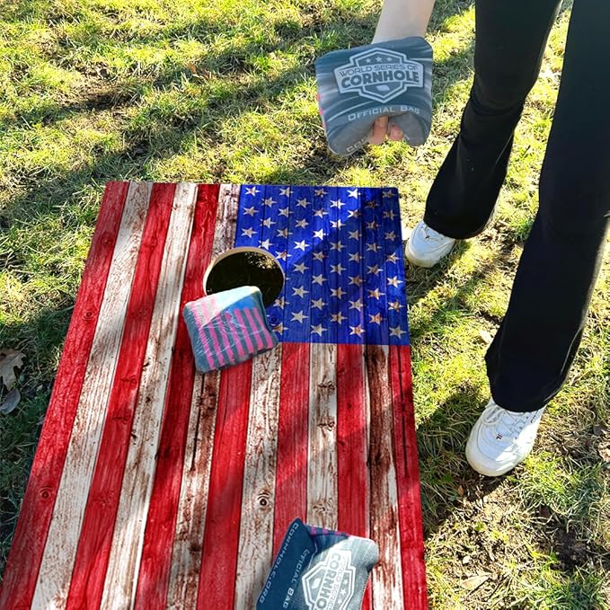 World Series of Cornhole Regulation Size Cornhole Boards - Lightweight & Durable All-Wood Construction | Backyard Bean Bag Toss Set | Outdoor Game for Tailgates & BBQs