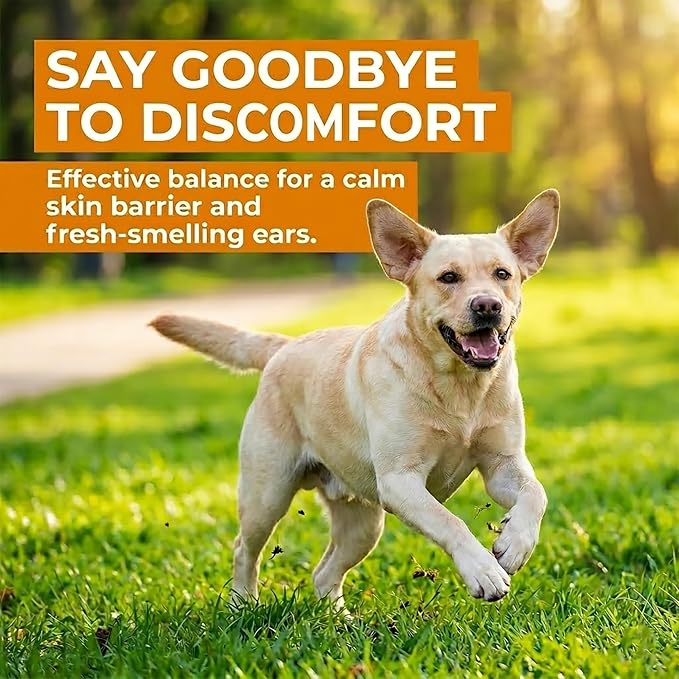 Yeast Infection Treatment for Dogs, Natural Itch Soothing for Skin and Ears | Dog Ear Infection Treatment and Anti Yeast Drops, Natural Ingredients Gentle Daily Dogs & Cats Care, 2 Fl Oz