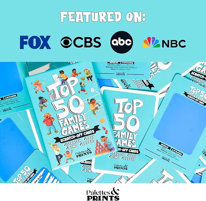 The Ultimate Family Bonding Bundle, Top 50 Family Games & Top 50 Family Activities Scratch Off Decks - 1,000+ Hours of Fun - Create Memories That Will Last Forever