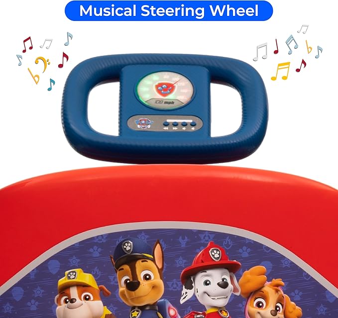 Paw Patrol 12V Electric Go Kart for Kids, Electric Ride-On Toy with Lights, Seat Belt, Ages 3-6, Durable PVC and Iron Construction, Rechargeable Battery, Outdoor and Indoor Fun