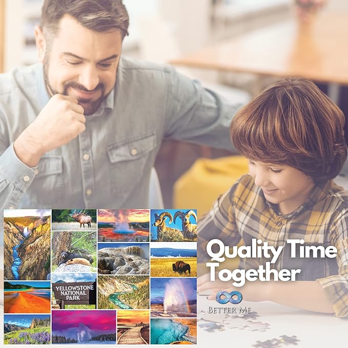 Better Me Yellowstone National Park 1000 Piece Puzzle - USA National Parks Puzzle Ideal for Hikers, Travelers, Adults, Teens & Family - Great National Park Gifts