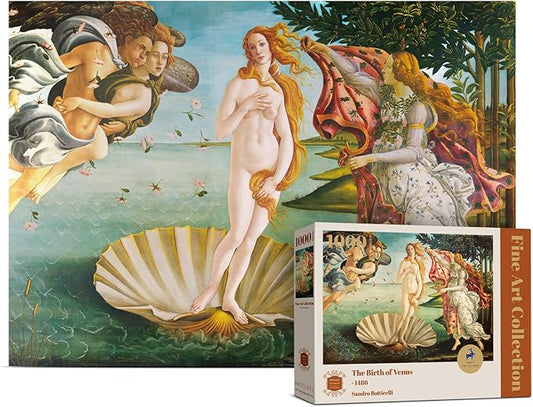 Antelope - 1000 Piece Puzzle for Adults, Birth of Venus Jigsaw Puzzles 1000 Pieces, Sandro Botticelli Officially Licensed, High Resolution, Matte Finish, Smooth Edging, No Dust