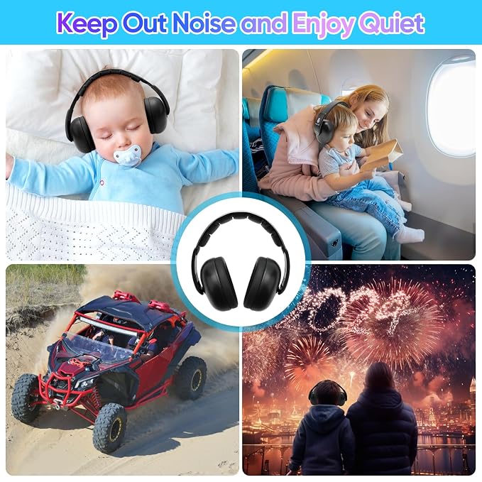 Floriogra Baby Headphones for Noise - [Upgraded Baby-Friendly Version] Ear Muffs Noise Protection Noise Cancelling Headphones - Ear Protection for 3 Months to 2 Years