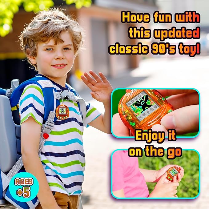 Giga Pets Cryptids Interactive Digital Pet, Bigfoot, Mothman, Loch Ness Monster Pets for Kids, 90’s Gaming Gift for Boys and Girls