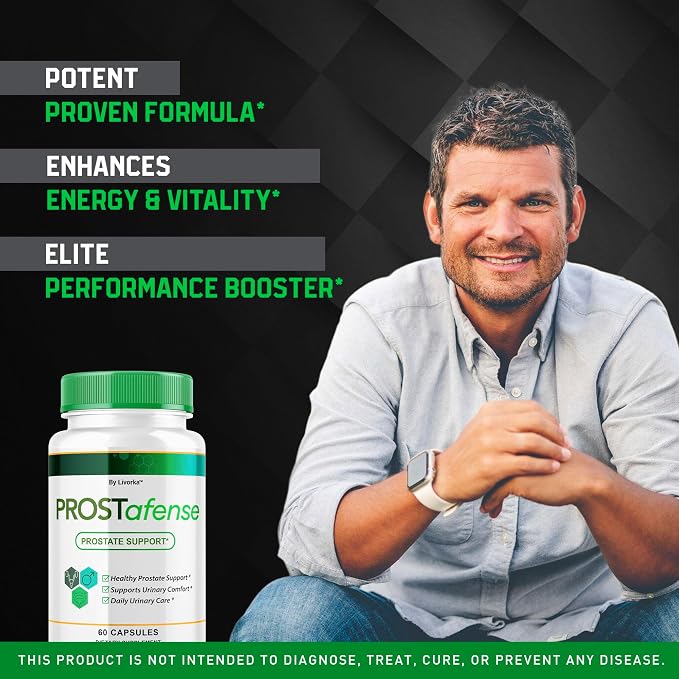 Prostafense Health Supplements for Men Capsules - Official Prostafense Pills All Natural Support, Prostafence Maximum Strength Premium Formula for Daily Wellness, 60 Capsules for 1 Month