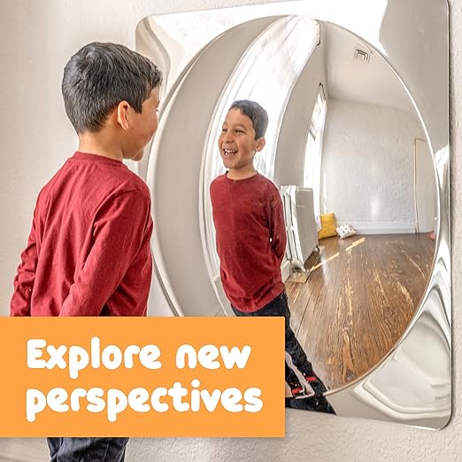 Spark & Wow Sensory Wall Toddler Mirror | Giant | 1 Bubble | for Ages 6m+ | Easy-to-Clean Acrylic | Stimulate Cognitive Development