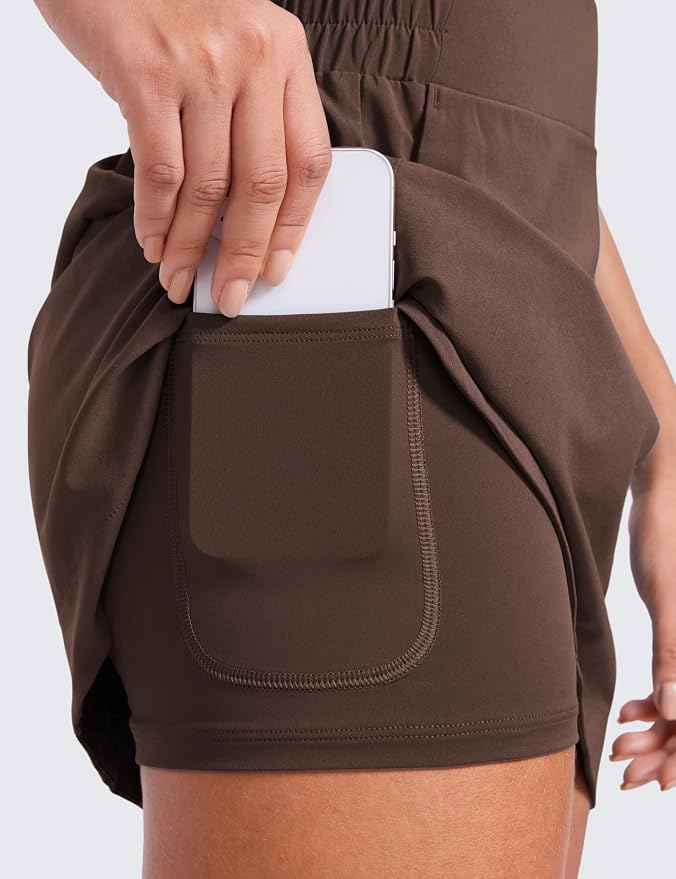 CRZ YOGA High Waisted Dolphin Golf Skirt | Built-in Shorts with Pockets, Quick-dry, Tennis, A Line, Mini, Skort for Women