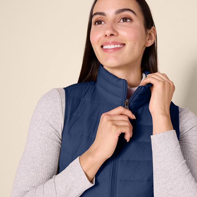 Amazon Essentials Women's Lightweight Water-Resistant Packable Puffer Vest