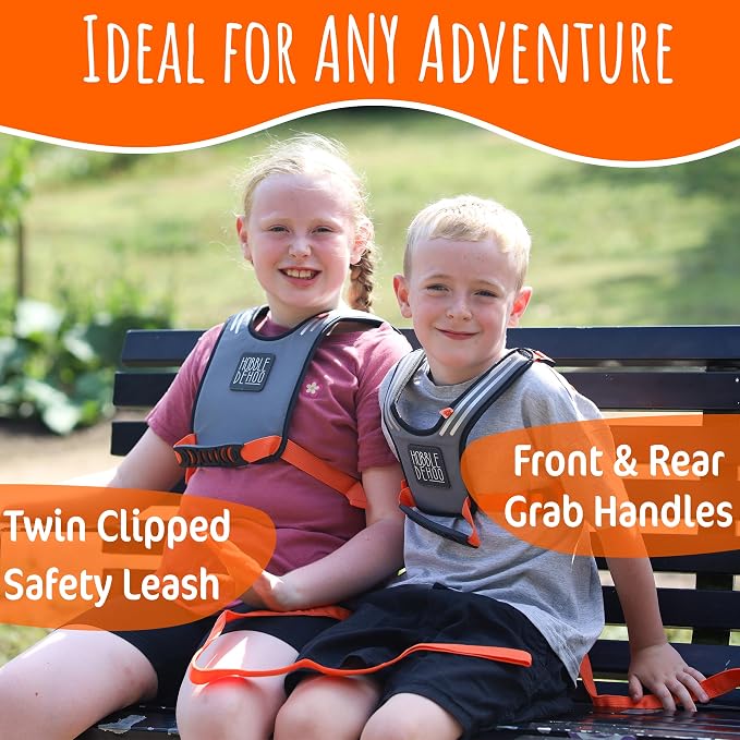 Hobble De Hoo XL Autism Safety Harness for Kids & Teens 7+ | Walking Safety Vest with Grab Handles & Reflective Strips