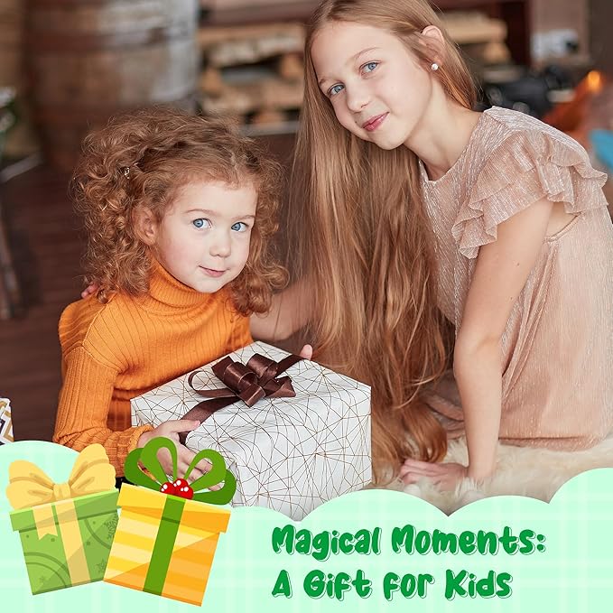 Kid Apron and Chef Hat Set - R HORSE 2Pcs Adjustable Children Green Kitchen Apron, Dress up Role Play Chef Toy Cooking Baking Painting and Training Kits Kid Funny Cooking Gift Birthday Gift for Kids