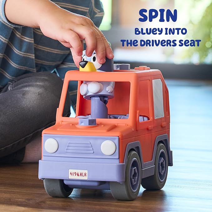 BUILD-A-BUDDY Bluey Car - Buildable Take-Apart Motorized Vehicle with Bluey Figure & Toy Drill - 2-in-1 Toddler Building Play - Educational Construction Toy - Ages 18 Months+