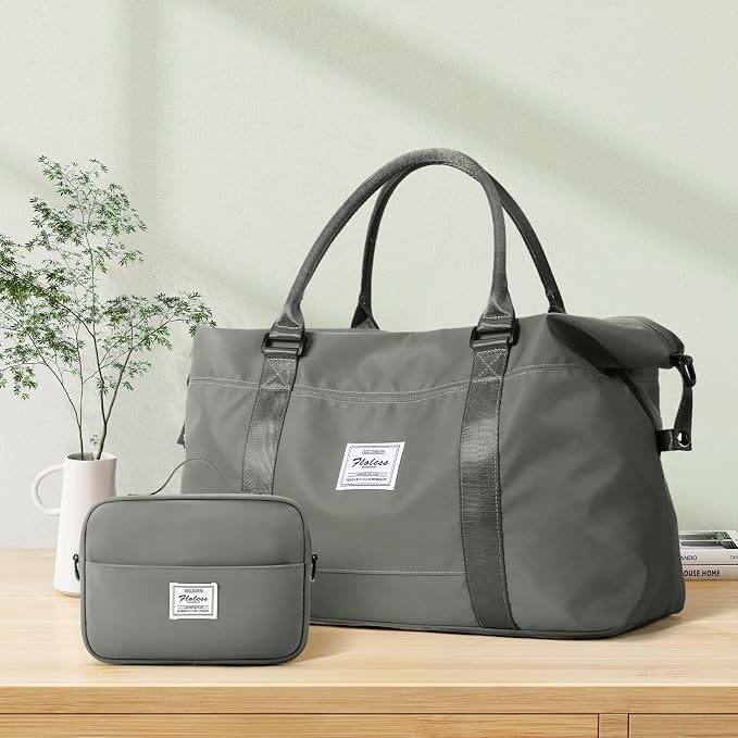 Travel Duffel Bag, Carry On Overnight Weekender Bags for Women | Travel Bag with Wet Pocket & Trolley Sleeve, For Spirit Airlines 18x14x8 Personal Item Bag