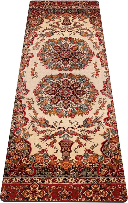 nuveti Yoga Mat Print Extra Thick TPE Non Slip Fitness Exercise Mat with Carrying Bag,72"x24" Extra Thick 6MM Exercise & Workout Mat for Yoga, Pilates Fitness and Floor Exercises