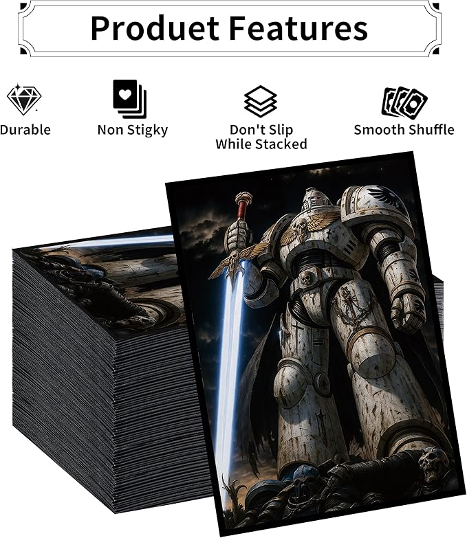 MTG Card Sleeves, Ultra Clear Front & Matte Finish Back, 100 Count Standard Size Matte Art Sleeve for Magic The Gathering (Doomsday Mecha)