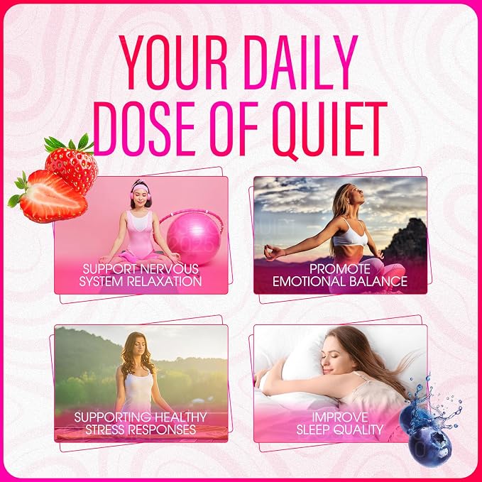 Dose Of Quiet Drink, Relaxation Calming Mix Drink with Ashwagandha, L-Theanine, Affron & Magnesium Glycinate, Supports Stress Relief & Sleep (1)