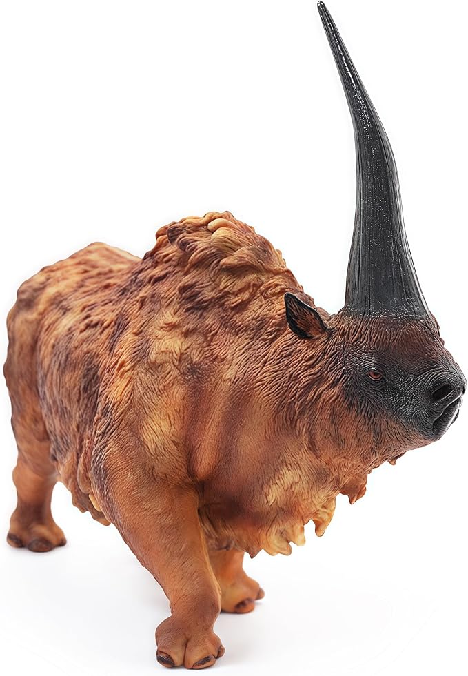 Gemini&Genius Ancient Rhino Action Figure Toy, Siberian Unicorn Rhinoceros Figurine Wild Animal, Elasmotherium Animal Toy, Gift, Collection, Display for Kids Collectors