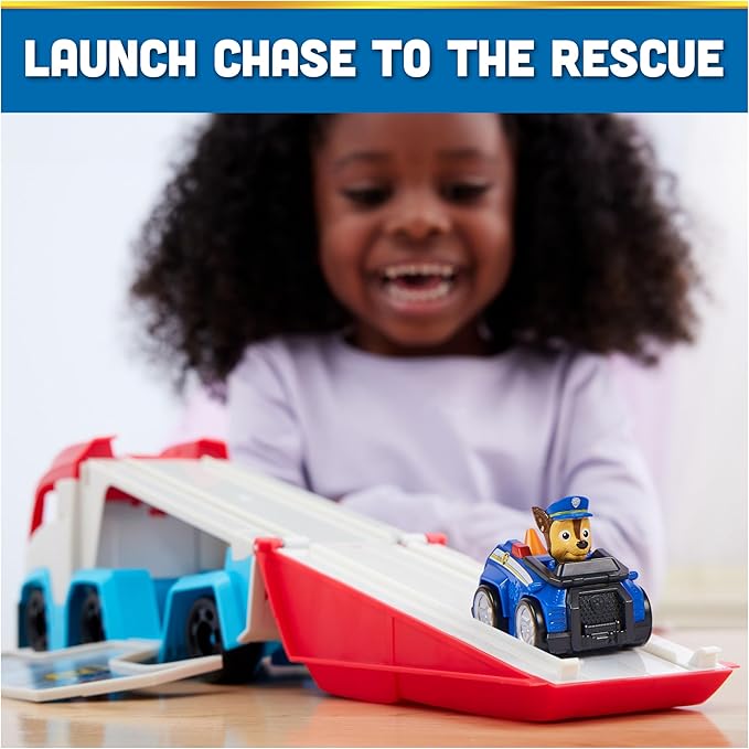 PAW Patrol: Pup Squad Patroller Team Vehicle, Toy Truck with Collectible PAW Patrol Chase Toy Car, Kids Toys for Boys & Girls Ages 3+
